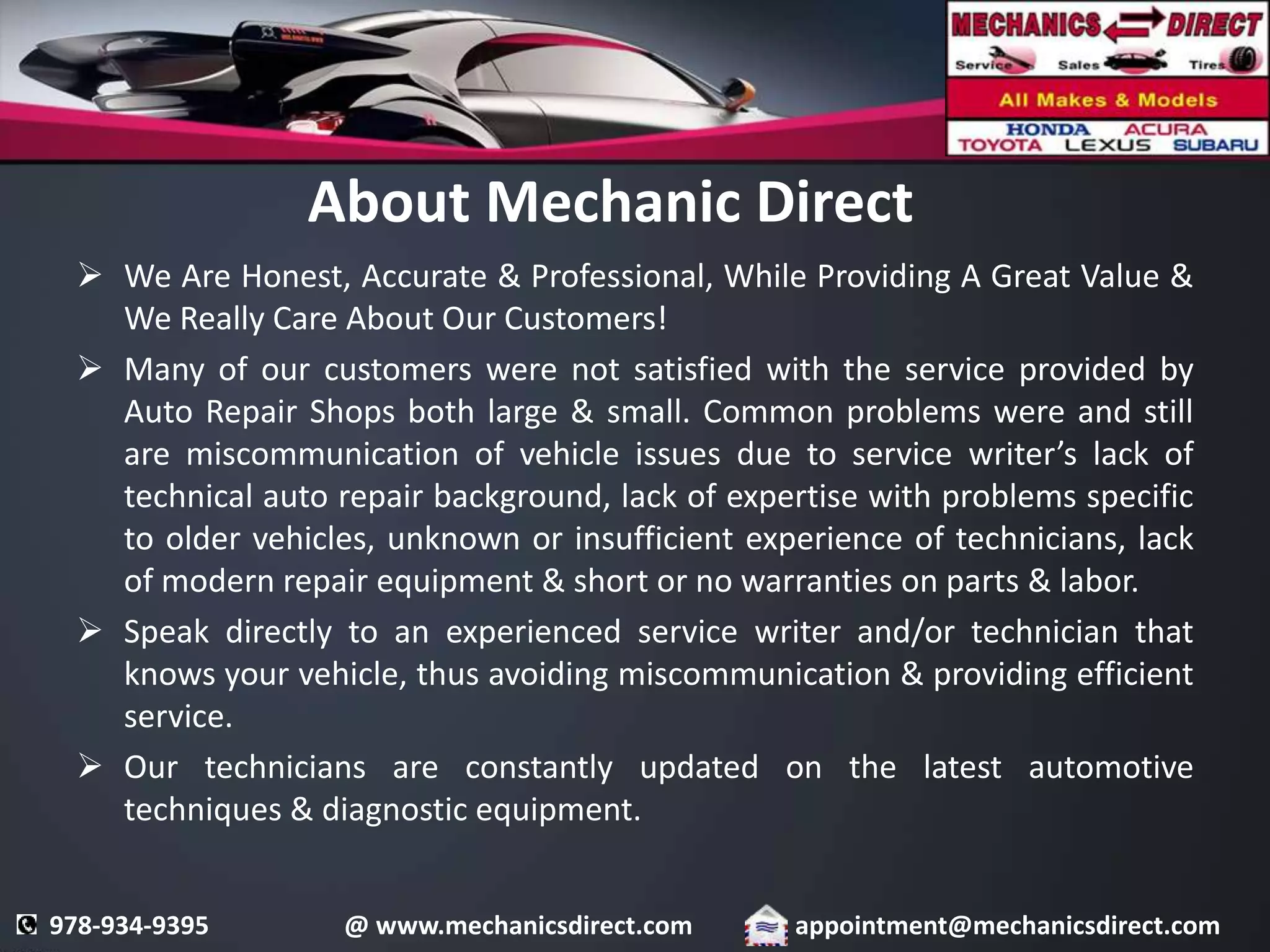 Mechanics direct services | PPTX