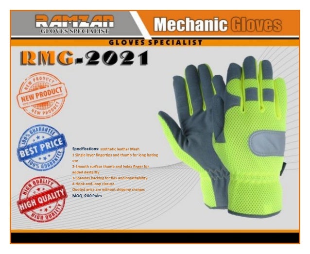 Mechanics gloves and specifications