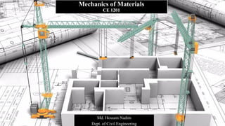 Mechanics of Materials
CE 1201
Md. Hossain Nadim
Dept. of Civil Engineering
 