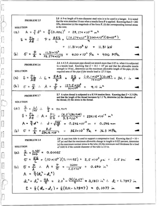 Mechanics of materials solution manual (3 rd ed , by beer, johnston ...