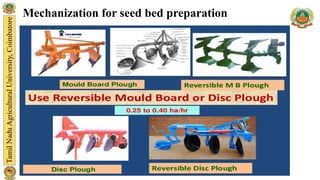 Mechanization for seed bed preparation
 
