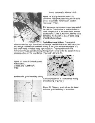 Fracture Mechanics & Failure Analysis: Lecture Mechanism of Creep in ...