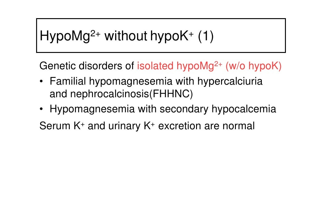 Mechanism Of Hypokalemia In Magnesium Deficiency
