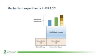 Mechanism experiments in BRACC
 