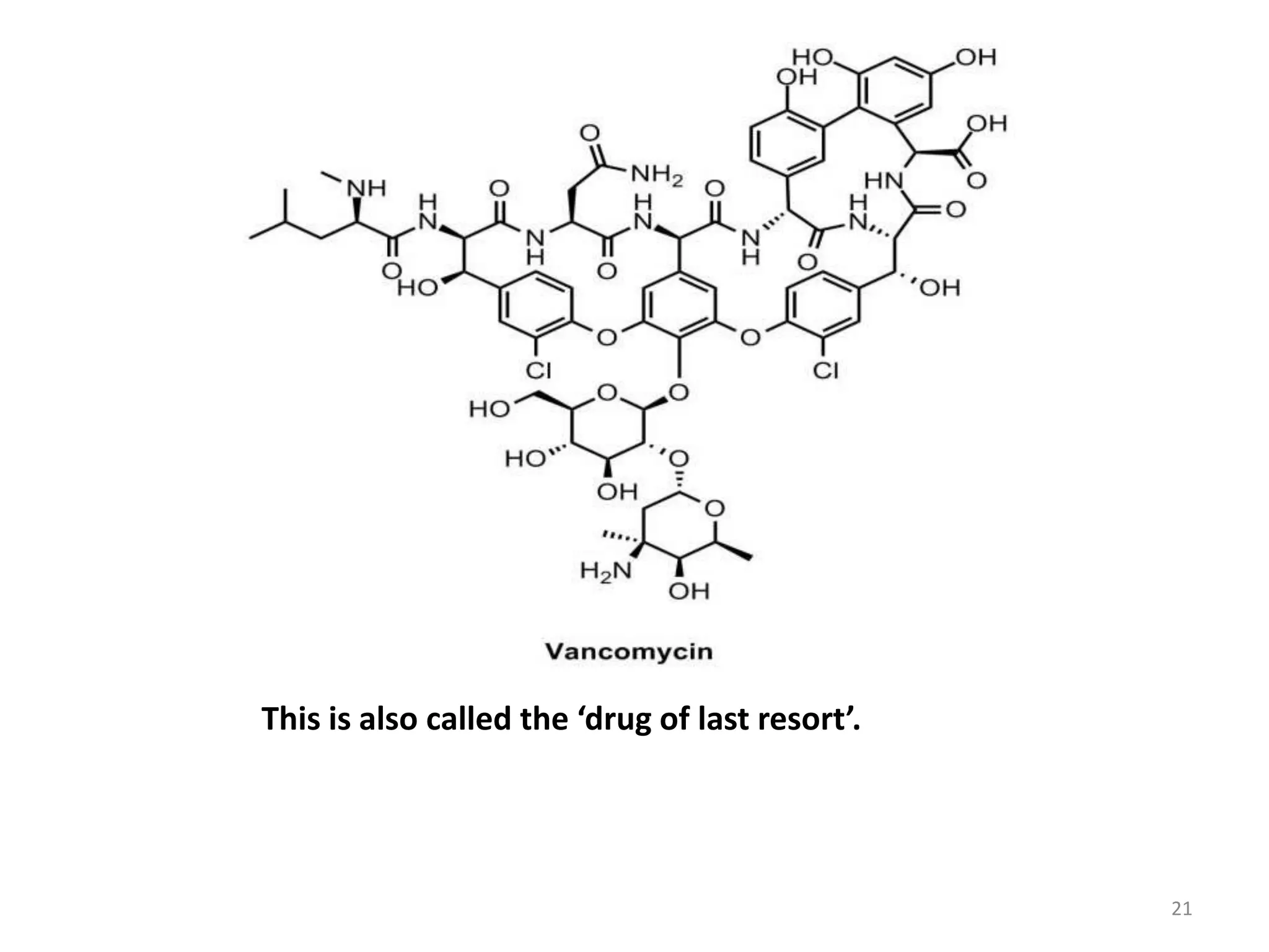 This is also called the ‘drug of last resort’.
21
 