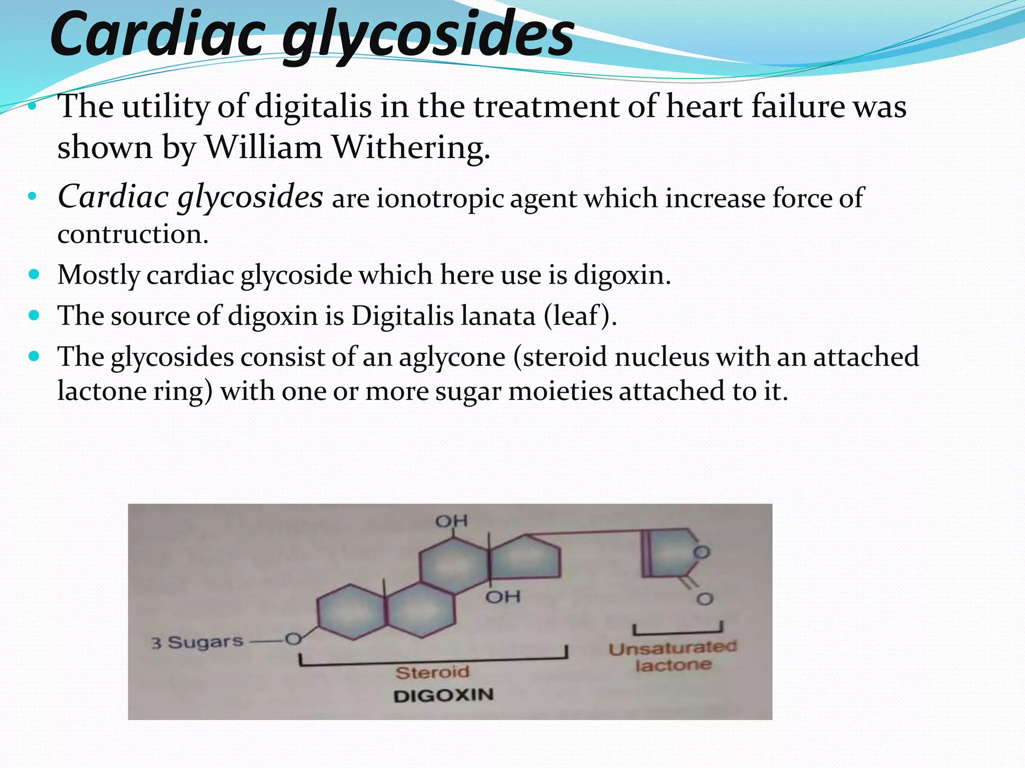 Mechanism of action of digoxin in congestive heart failure ppt