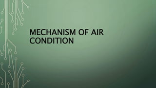 MECHANISM OF AIR
CONDITION
 