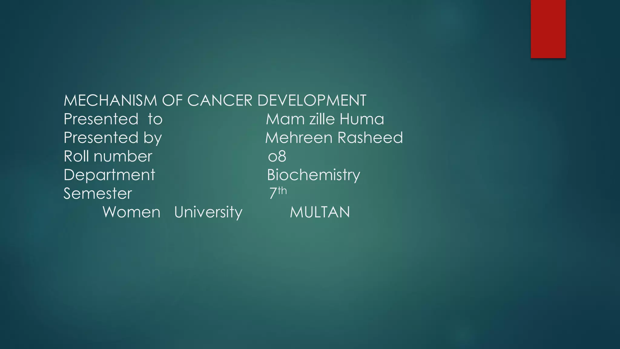 Mechanism of cancer development pdf | PDF