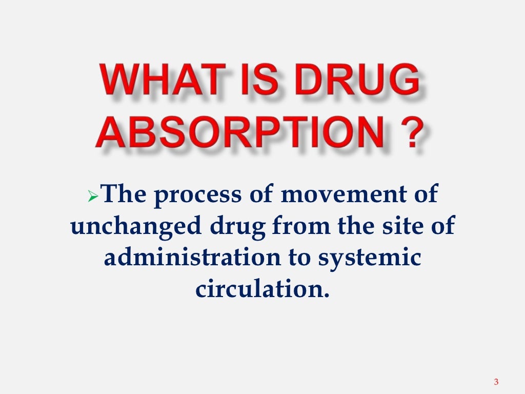 Mechanism of drug absorbtion
