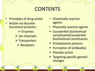 Mechanism of drug action | PPTX