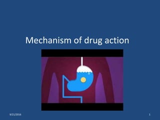 Mechanism of drug action
9/21/2016 1
 