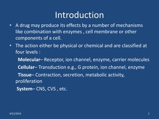 Mechanism of drug action | PPTX