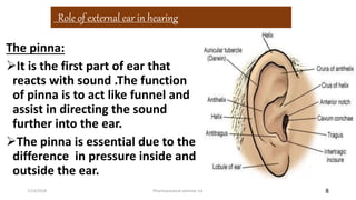 Mechanism of Hearing (presentation) | PPTX