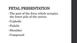 Mechanism of labor | PPTX
