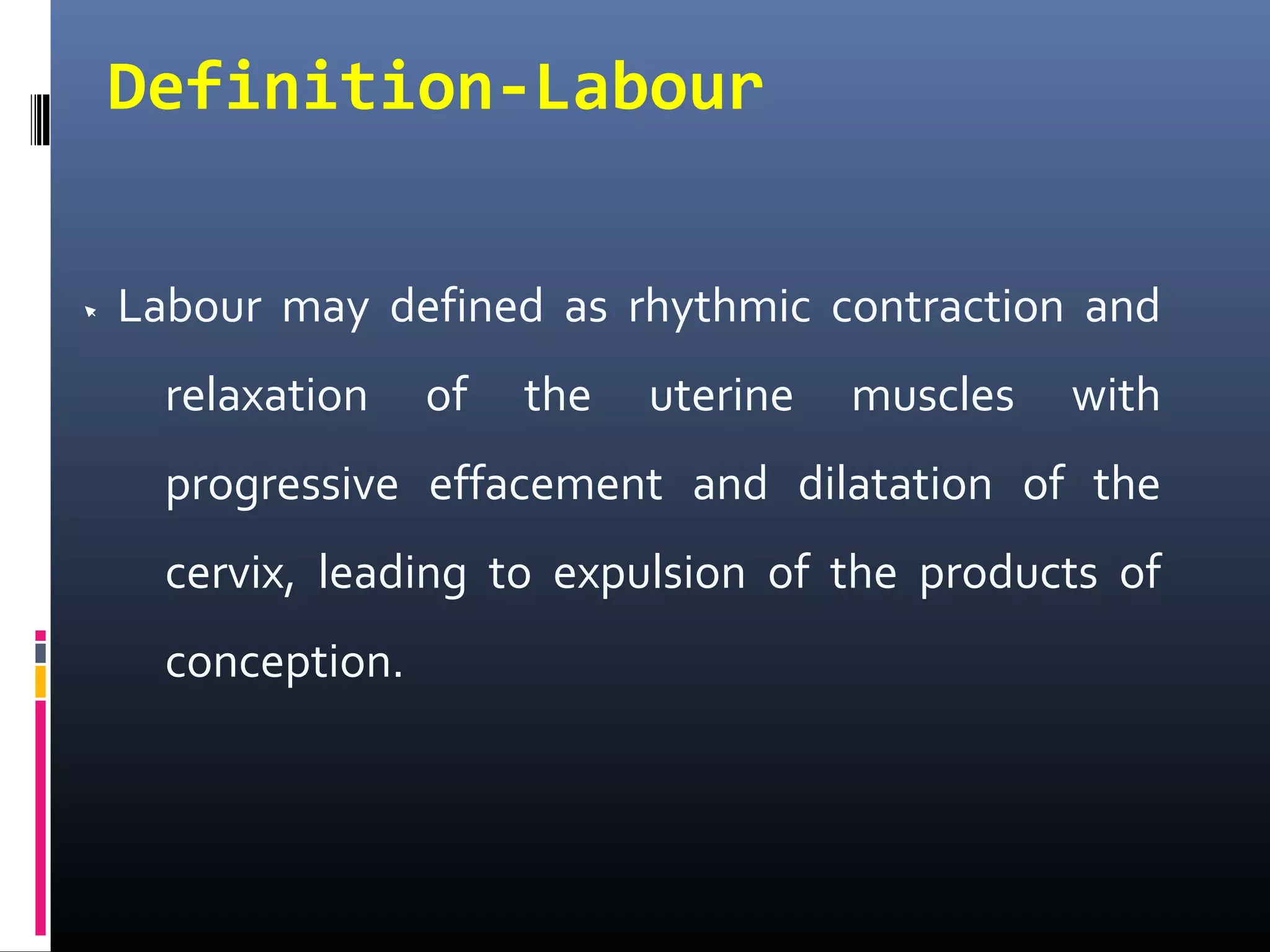 Define Mechanism Of Labour