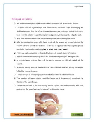Mechanism of labour | PDF