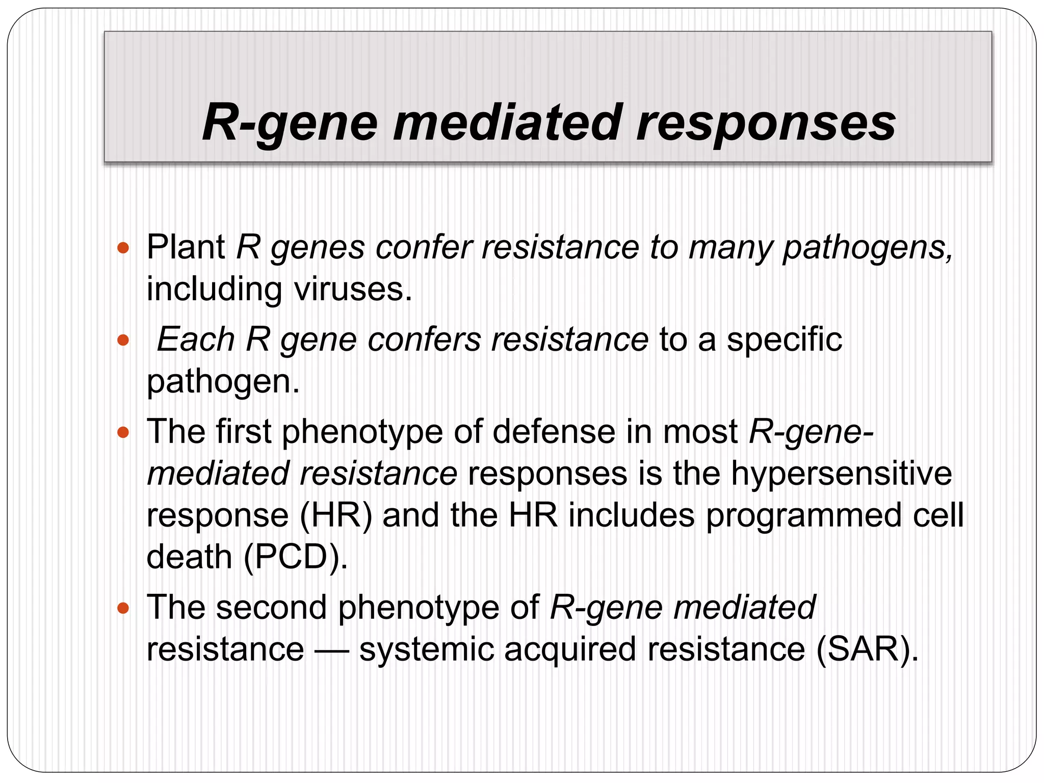 Plant R. Gene Mechanism of plant resistance to viruses | PPTX