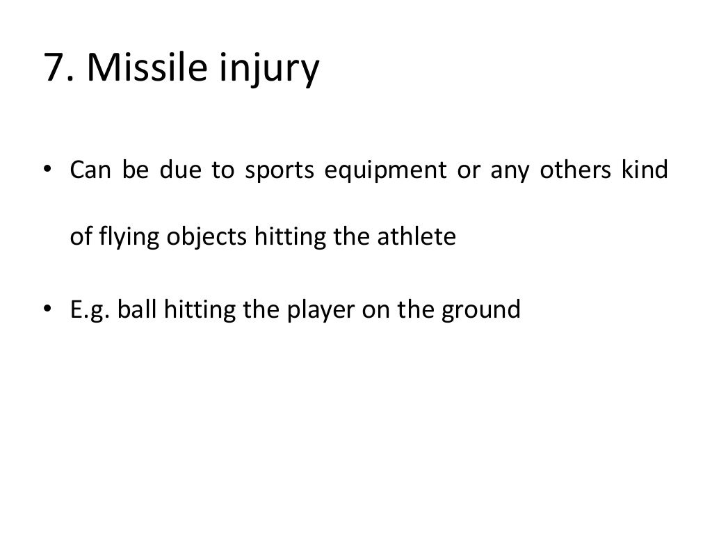 Mechanism of sports injury