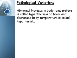 Mechanism of temperature regulation | PPTX