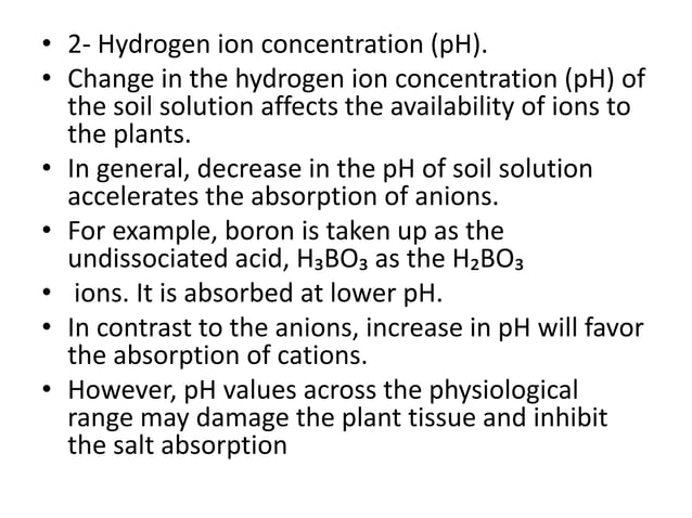 Mechanism of uptake and transport of nutrient ions in plants | PPTX ...