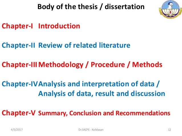 Thesis and dissertation writing