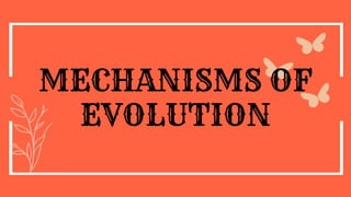 MECHANISMS OF
EVOLUTION
 
