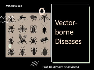 Vector-
borne
Diseases
Prof. Dr. Ibrahim Aboulasaad
MD Arthropod
 