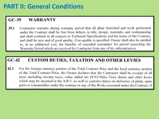 PART II: General Conditions
 