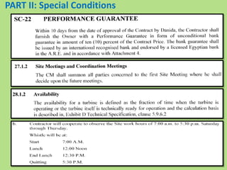 PART II: Special Conditions
 