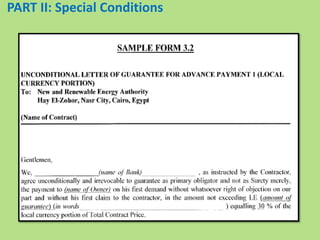 PART II: Special Conditions
 