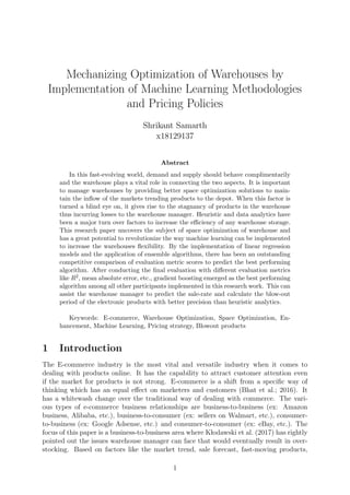 Thesis - Mechanizing optimization of warehouses by implementation of ...