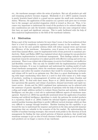 Thesis - Mechanizing optimization of warehouses by implementation of ...