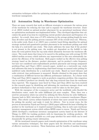 Thesis - Mechanizing optimization of warehouses by implementation of ...