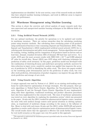 Thesis - Mechanizing optimization of warehouses by implementation of ...