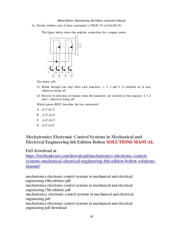 mechatronics electronic control systems in mechanical and electrical control systems engineering 6th edition pdf