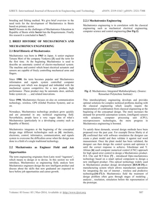 Mechatronics engineering education in republic of benin | PDF