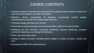 Mechatronics lec 1& 2 | PPT image.