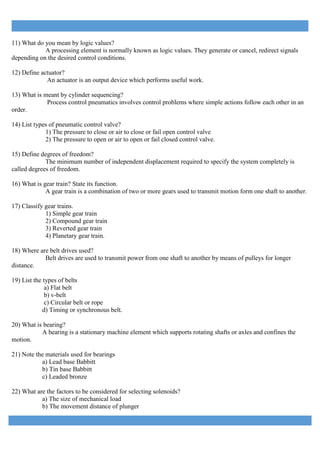 basic questions and answers on mechatrinics MECHATRONICS_question-bank.pdf