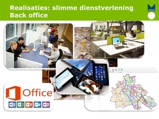 Realisaties: slimme dienstverlening
Back office
 