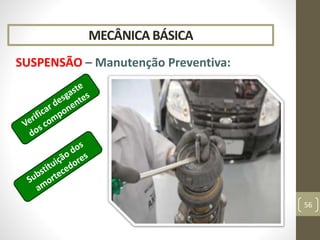 MECÂNICA BÁSICA
SUSPENSÃO – Manutenção Preventiva:
56
 
