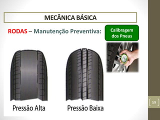 MECÂNICA BÁSICA
RODAS – Manutenção Preventiva:
59
Calibragem
dos Pneus
 