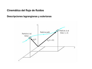 Cinemática del flujo de fluidos

Descripciones lagrangianas y eulerianas
 