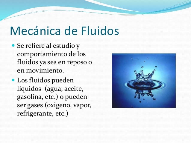 Mecánica de fluidos
