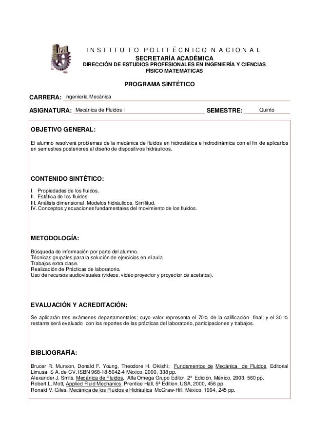 Mecánica De Fluidos I - 