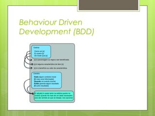 Behaviour Driven
Development (BDD)

 
