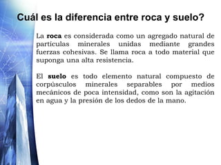 Qué es la Mecánica de Suelos?La mecánica de suelos es la aplicación de las leyes de la física y las ciencias naturales a los problemas que involucran las cargas impuestas a la capa superficial de la corteza terrestre. Esta ciencia fue fundada por Karl von Terzaghi, a partir de 1925.Todas las obras de ingeniería civil se apoyan sobre el suelo de una u otra forma, y muchas de ellas, además, utilizan la tierra como elemento de construcción para terraplenes, diques y rellenos en general; por lo que, en consecuencia, su estabilidad y comportamiento funcional y estético estarán determinados, entre otros factores, por el desempeño del material de asiento situado.