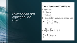 Formulação das 
equações de 
Euler 
 