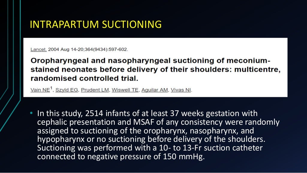 MECONIUM STAINED AMNIOTIC FLUID