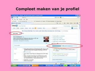Compleet maken van je profiel 