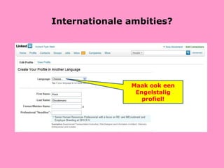 Internationale ambities? Maak ook een Engelstalig profiel! 